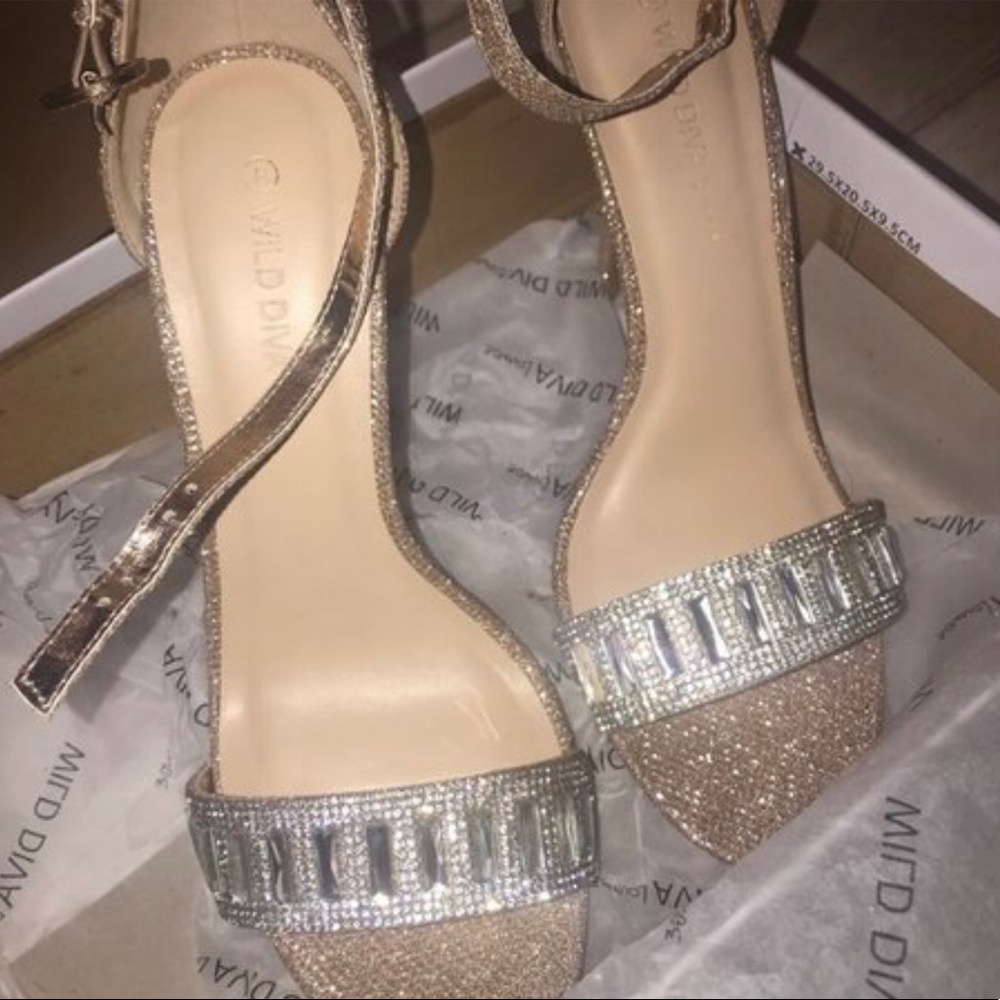 Sparkling Rose Gold Heels